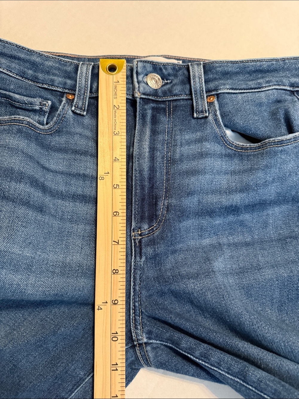 Paige High Rise Laurel Canyon Bootcut Jean Medium Wash Zane Size 27 - Picture 6 of 16